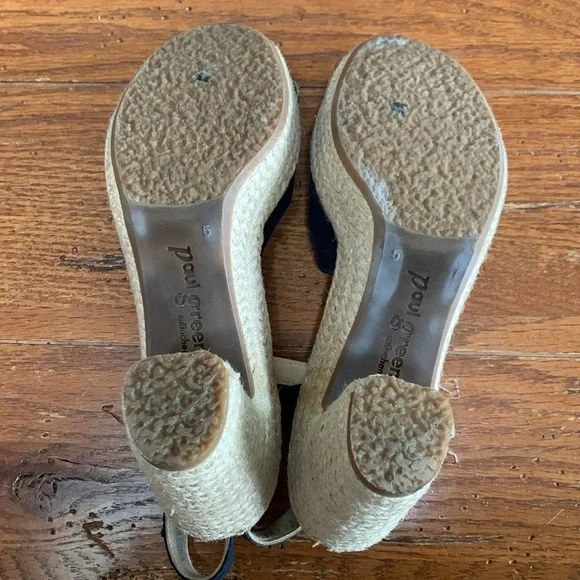 Paul Green Harper Black Suede Platform Sandals Women’s Jute Wrap Heels Size 7.5 - Picture 8 of 14